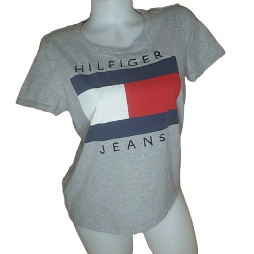 Tommy Hilfiger Gray Flag Shirt Size L